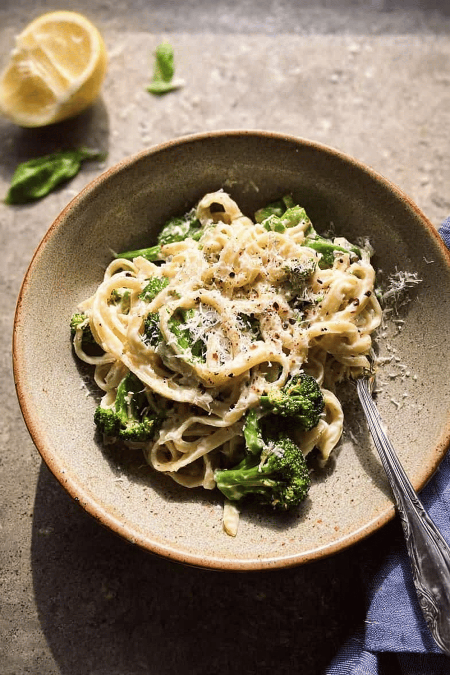 Broccoli Fettuccine Alfredo