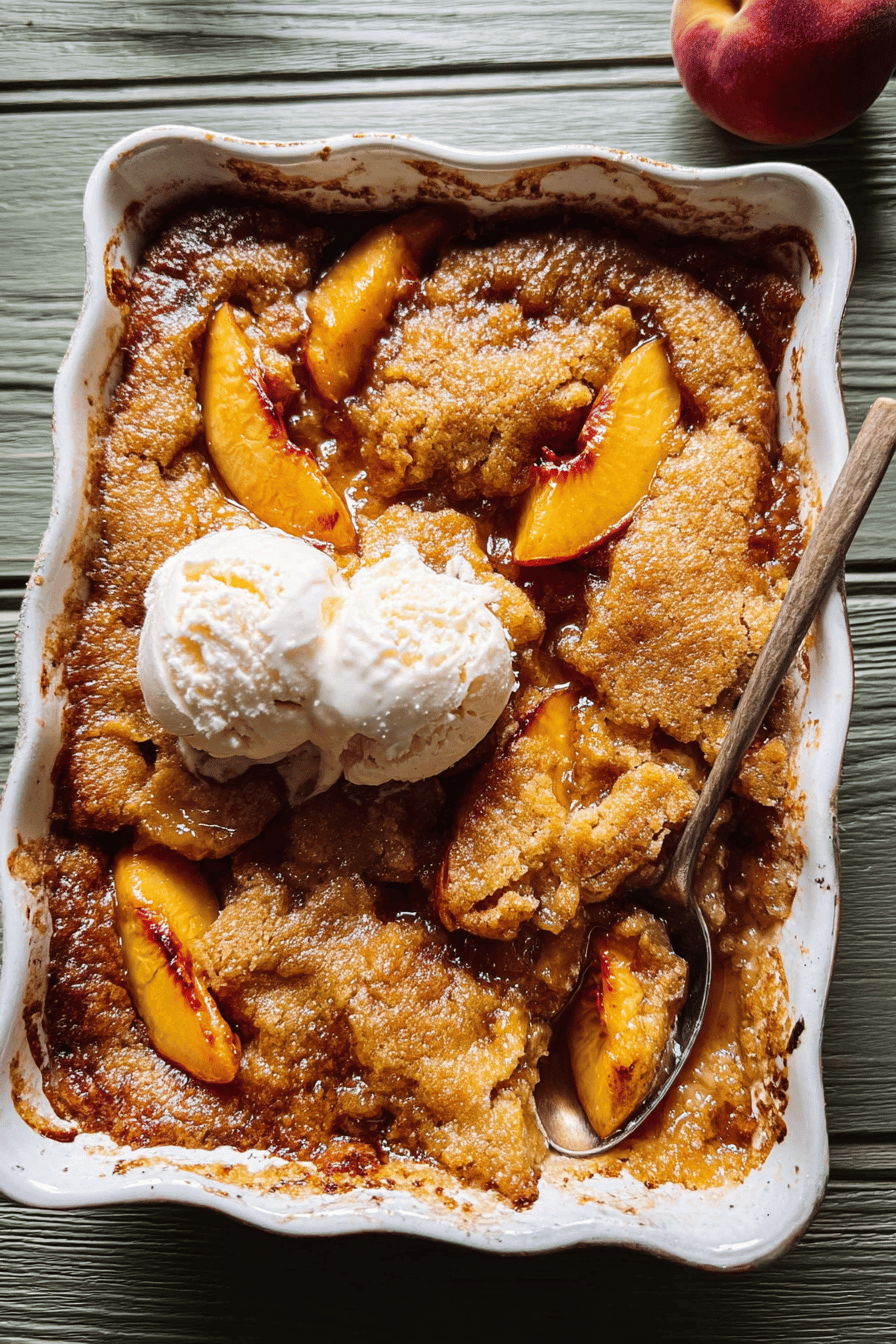 Brown Sugar Peach Cobbler