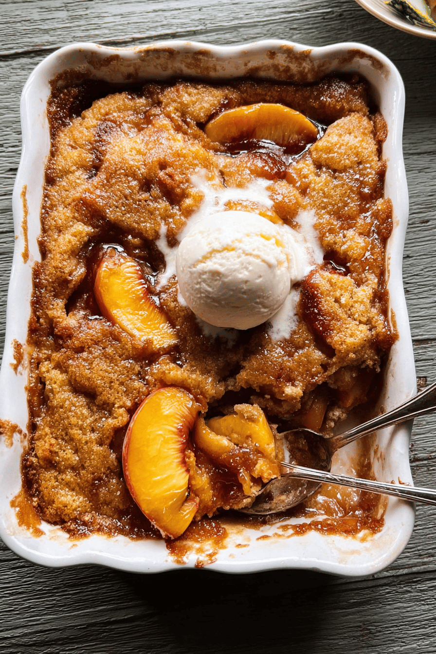 Brown Sugar Peach Cobbler