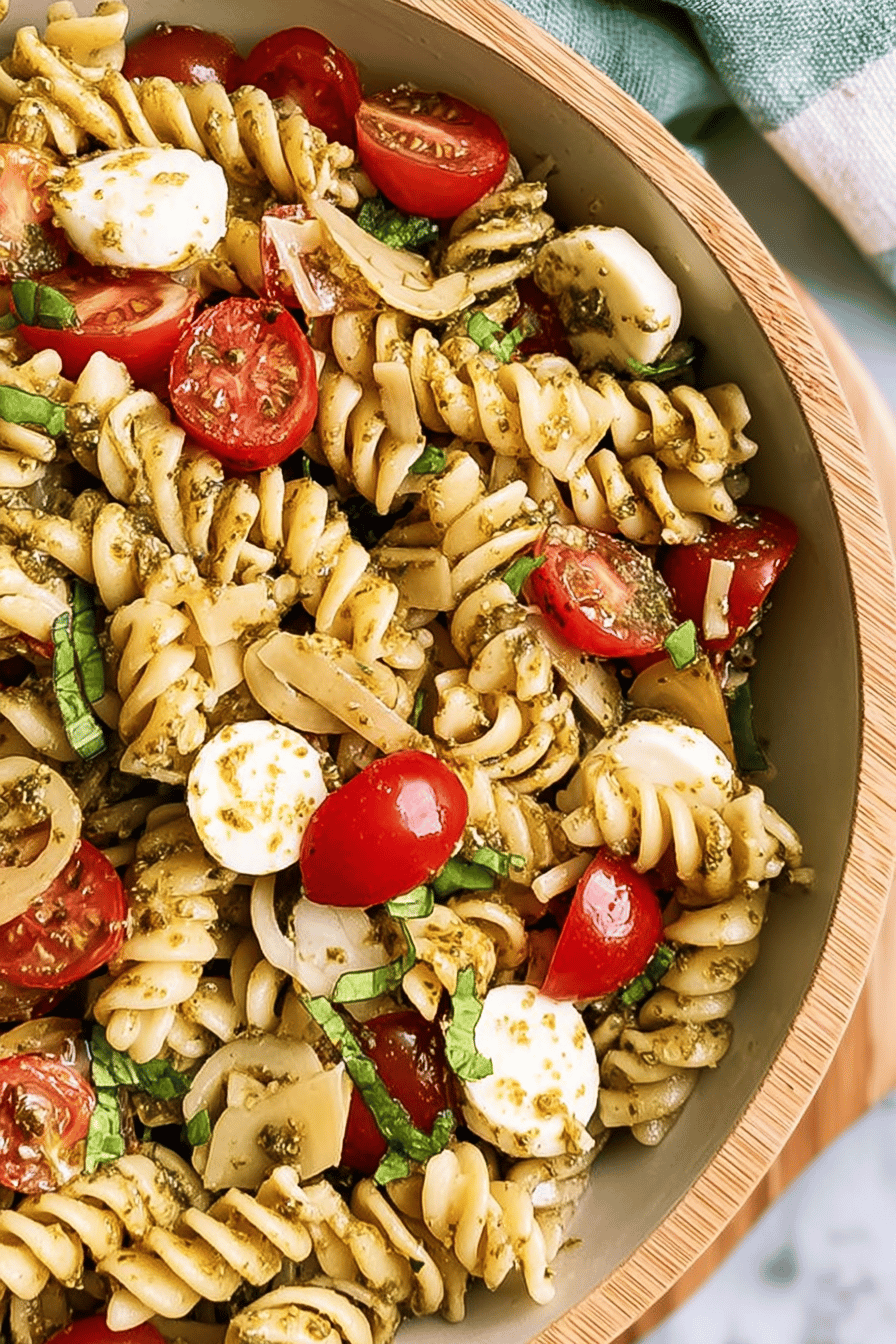 Caprese Pesto Pasta Salad