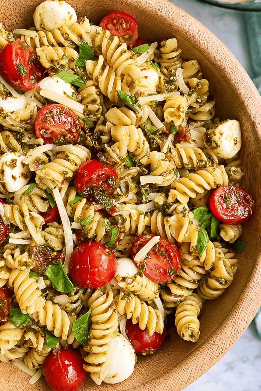Caprese Pesto Pasta Salad