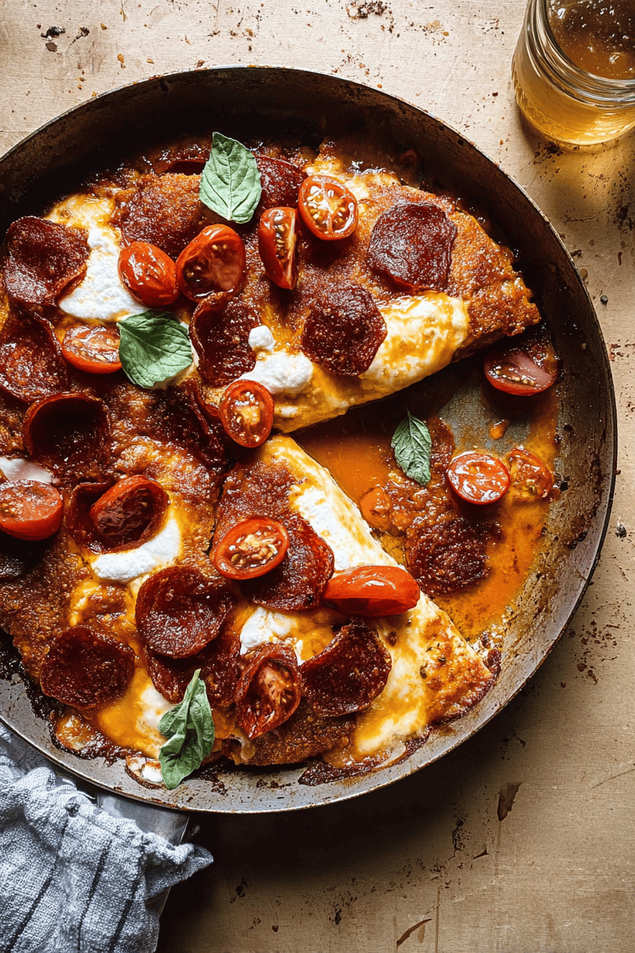 Cheesy Pepperoni Pizza Chicken