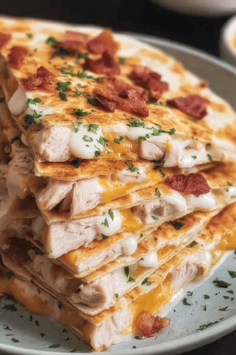 Chicken Bacon Ranch Quesadilla
