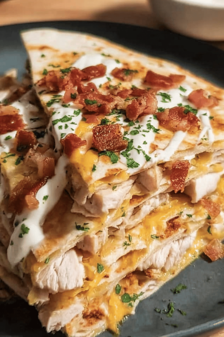 Chicken Bacon Ranch Quesadilla