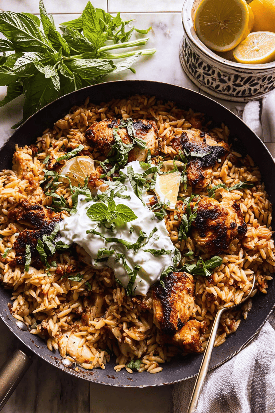 Chicken Tzatziki And Orzo