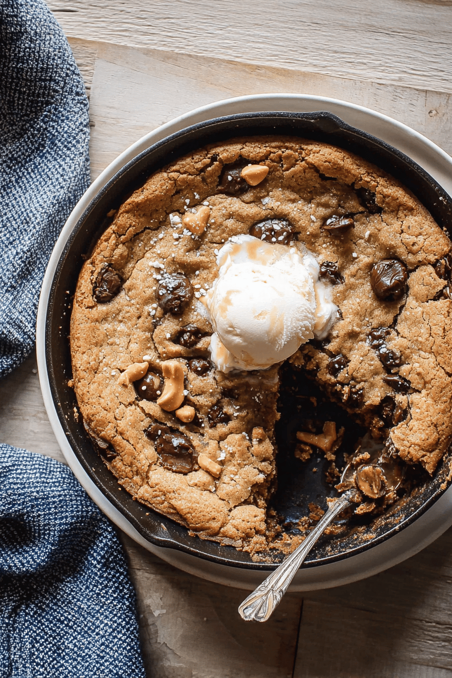 Chocolate Peanut Butter Skillet Blondies