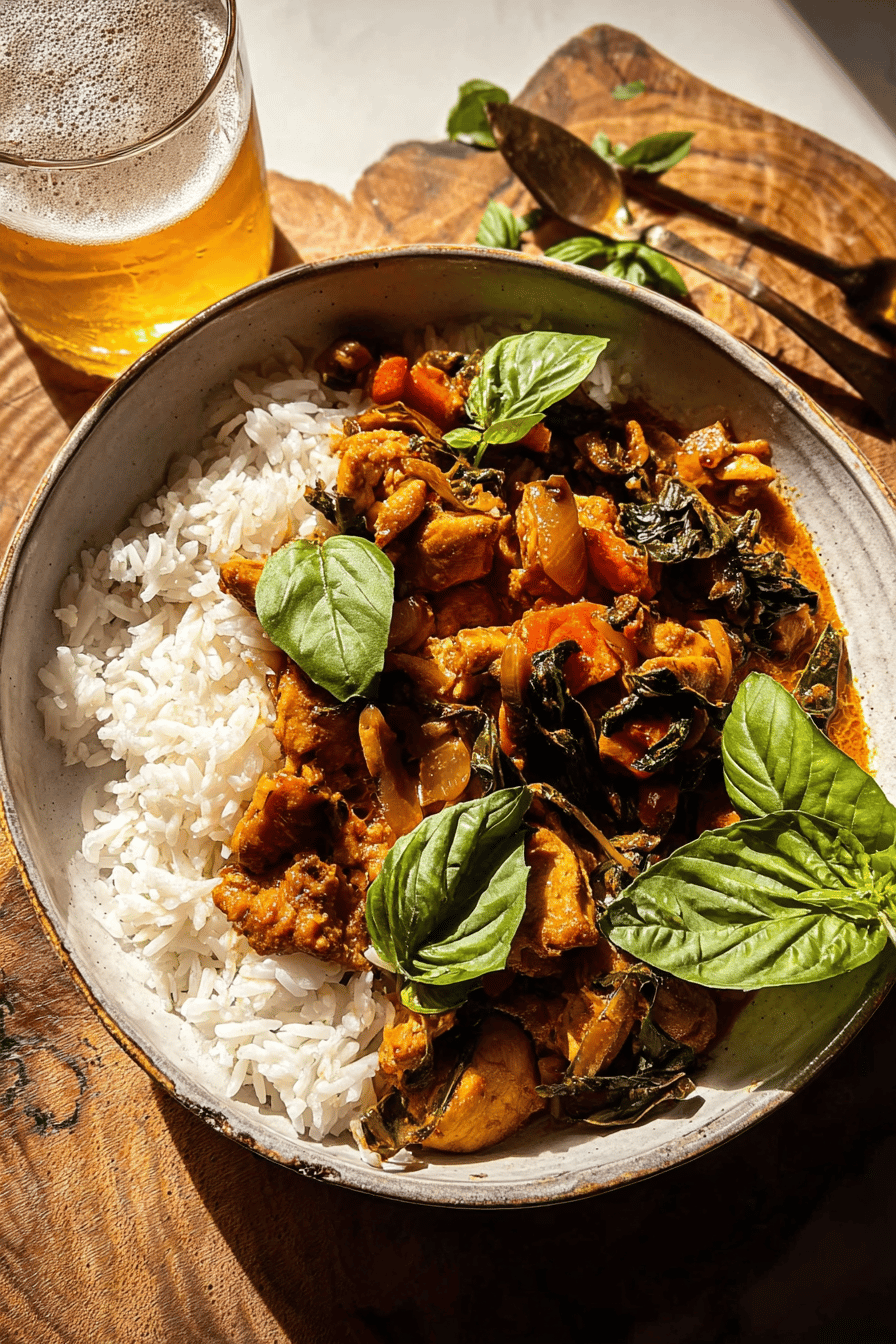 Coconut Curry Basil Chicken