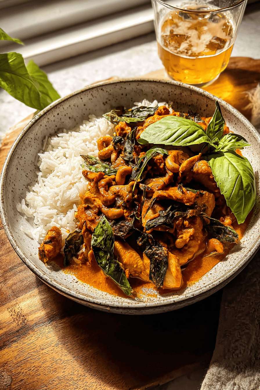 Coconut Curry Basil Chicken