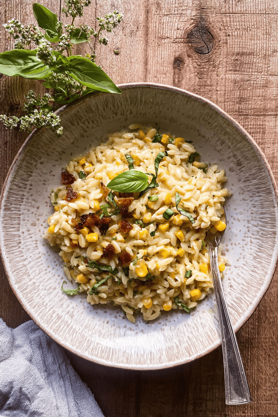 Creamed Corn Orzo