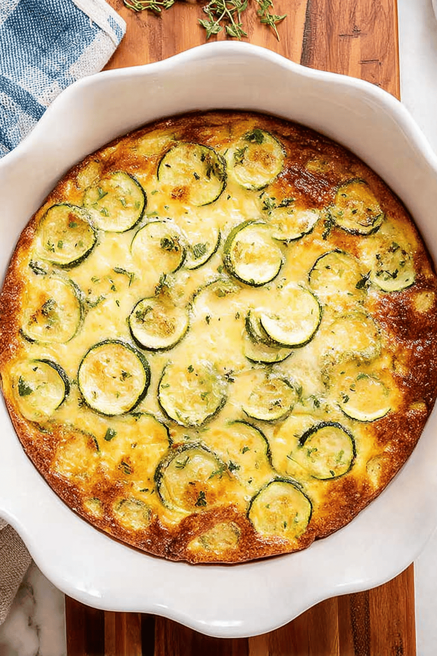 Crustless Zucchini Pie