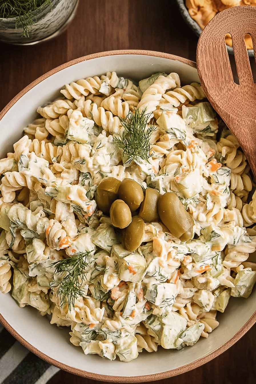 Dill Pickle Pasta Salad
