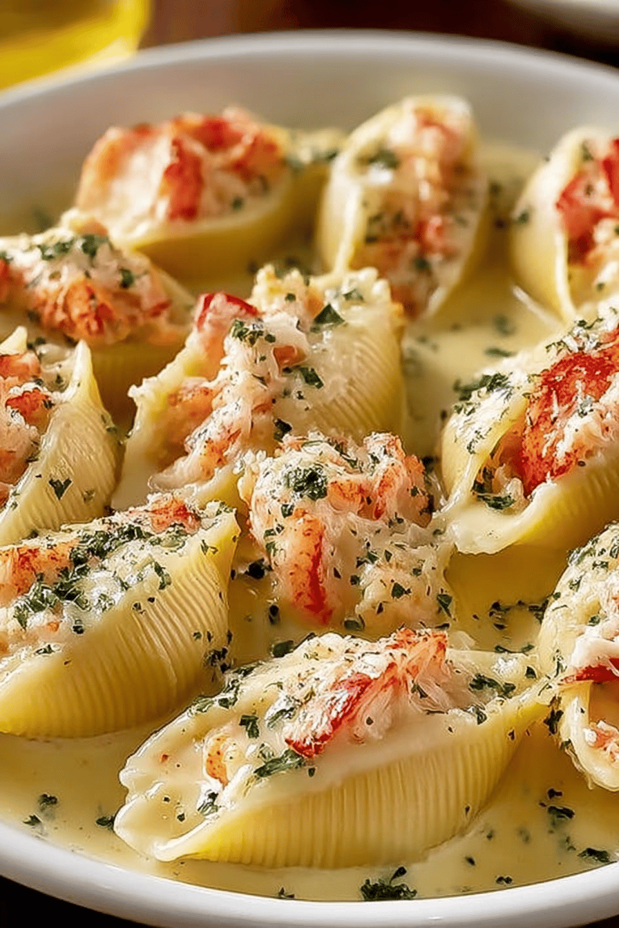 Garlic Butter Lobster Stuffed Shells