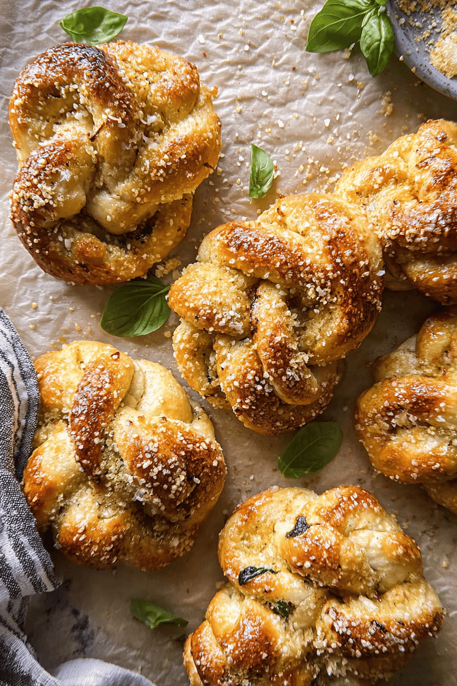 Garlic Butter Soft Pretzel Knots