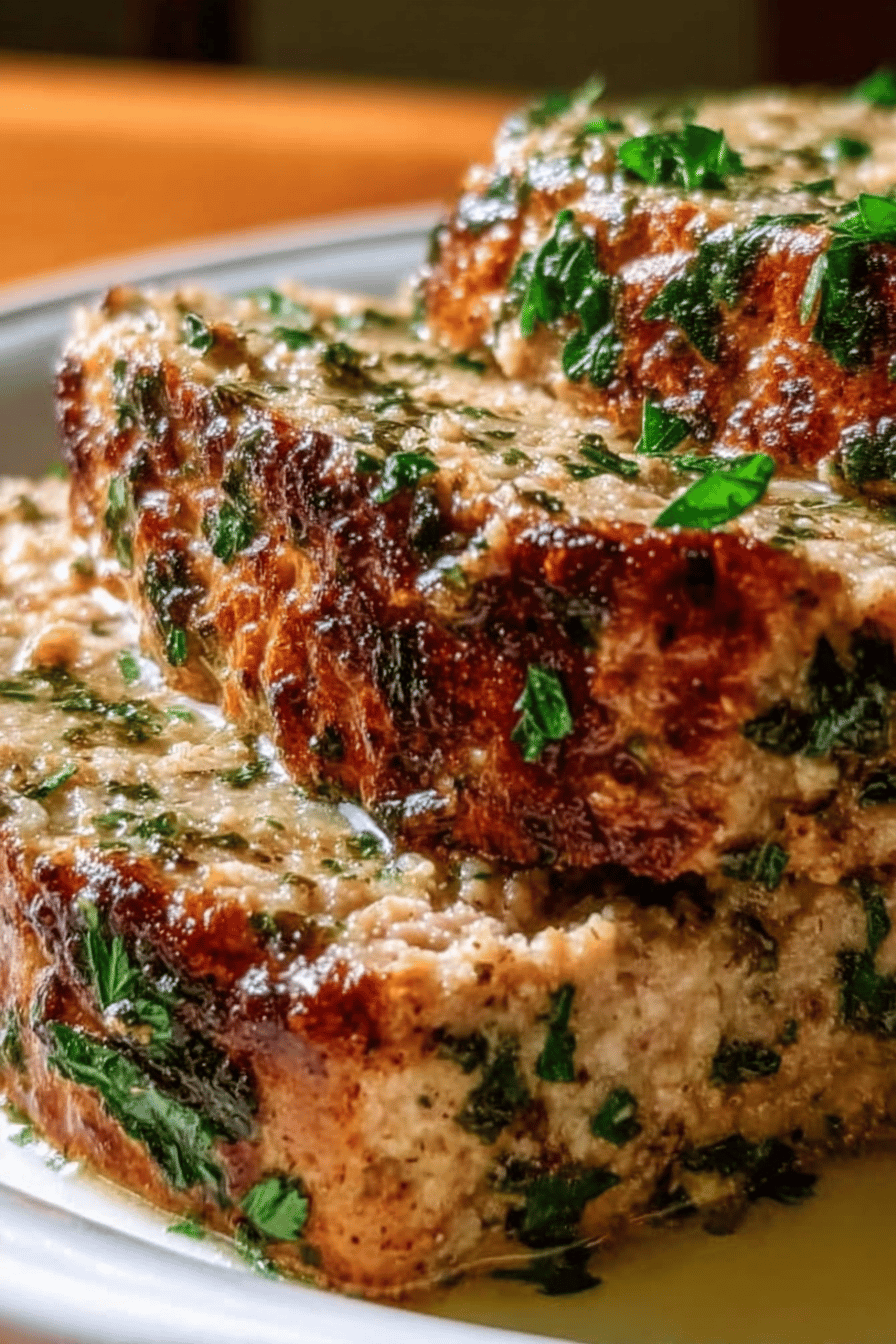 Garlic Parmesan Chicken Meatloaf