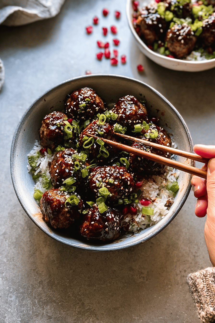 Ginger Sesame Chicken Meatballs