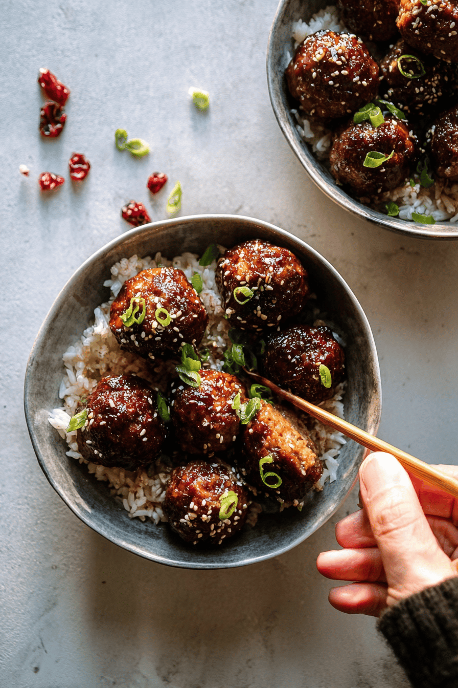 Ginger Sesame Chicken Meatballs