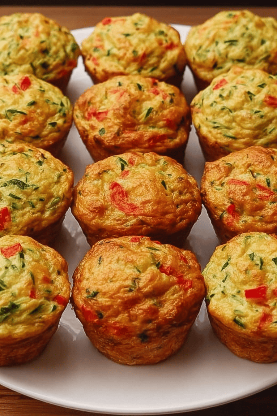 Healthy Red Pepper Zucchini Muffins