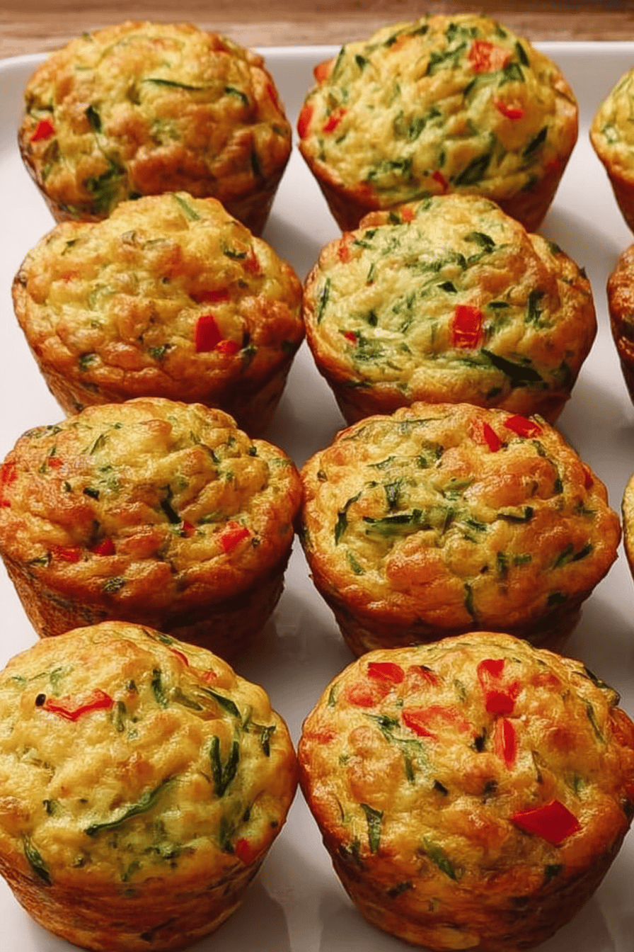 Healthy Red Pepper Zucchini Muffins