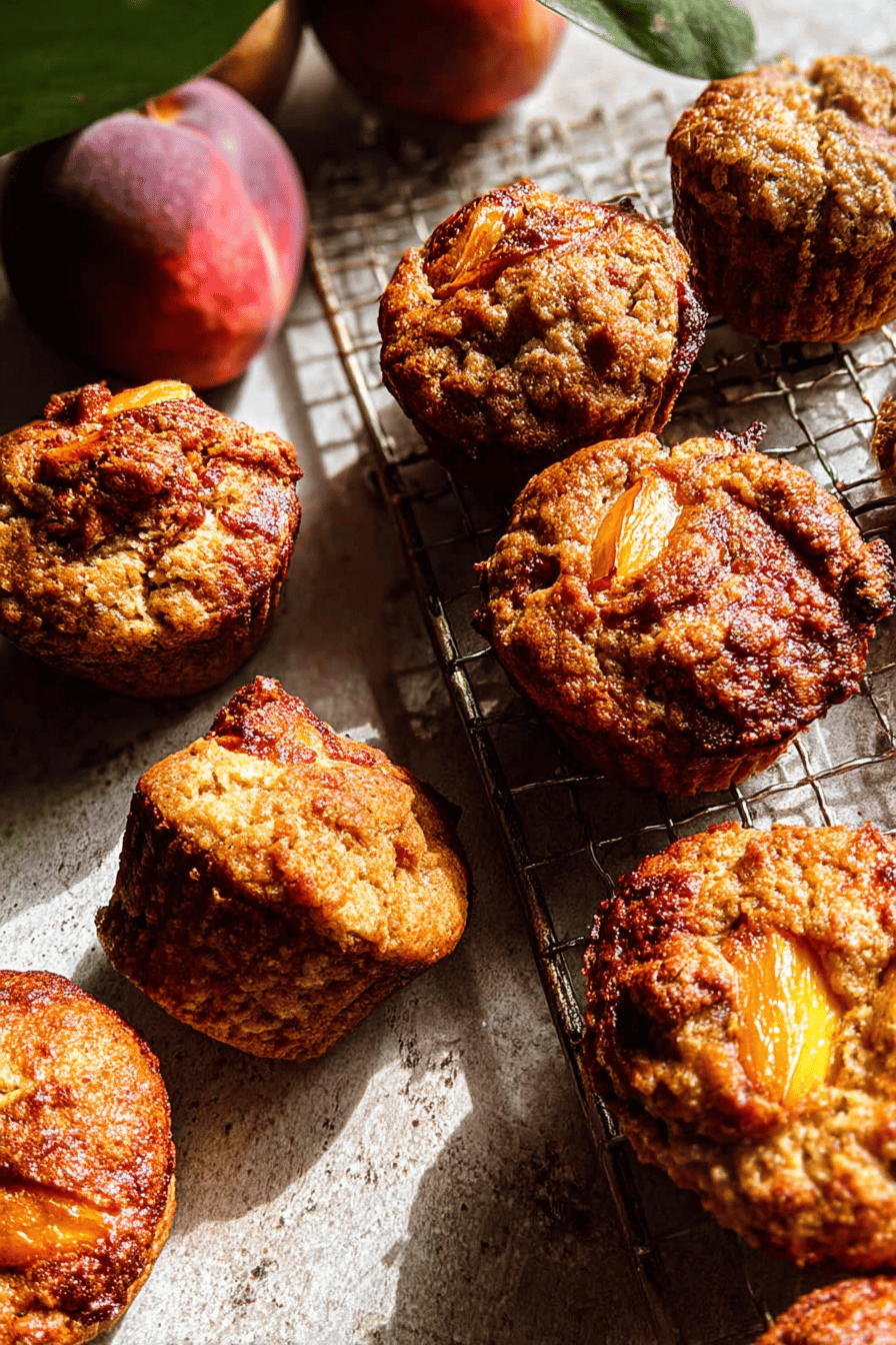 Peach Cobbler Muffins