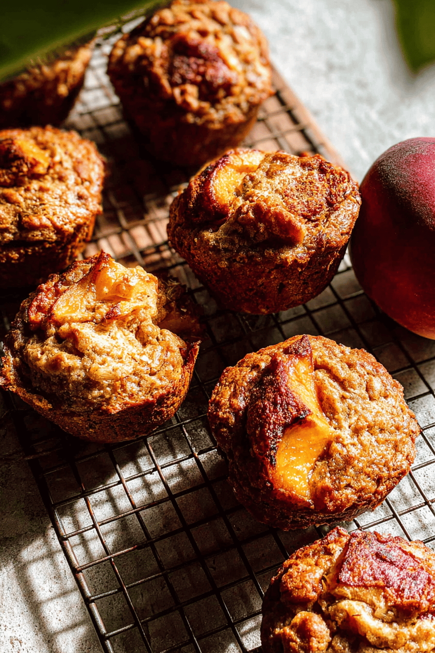 Peach Cobbler Muffins