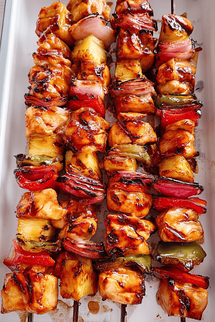 Pineapple Bbq Chicken Kabobs