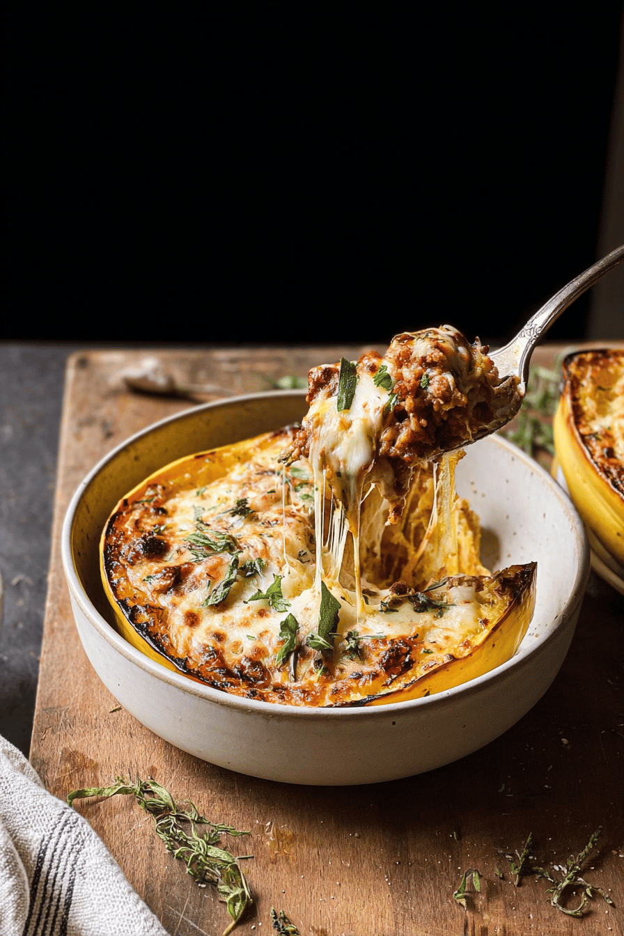 Roasted Garlic Spaghetti Squash Lasagna Boats 30.png