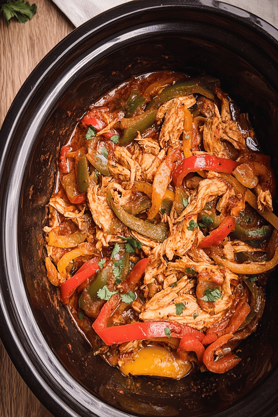 Slow Cooker Chicken Fajitas