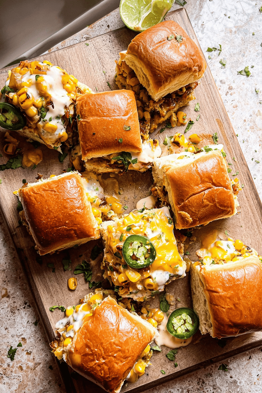 Street Corn Dip Sliders