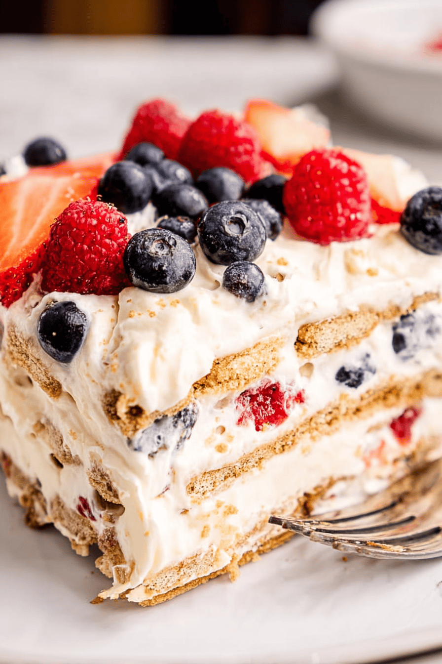 Triple Berry Icebox Cake